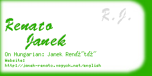 renato janek business card